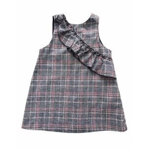 Zara Plaid Ruffle Pinafore Dress Size 2-3y